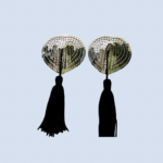 ARGENT Silver Sequin Tassel Nipple Covers