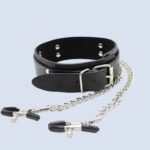 AZIRAPHALE NOIR Black Leatherette Collar